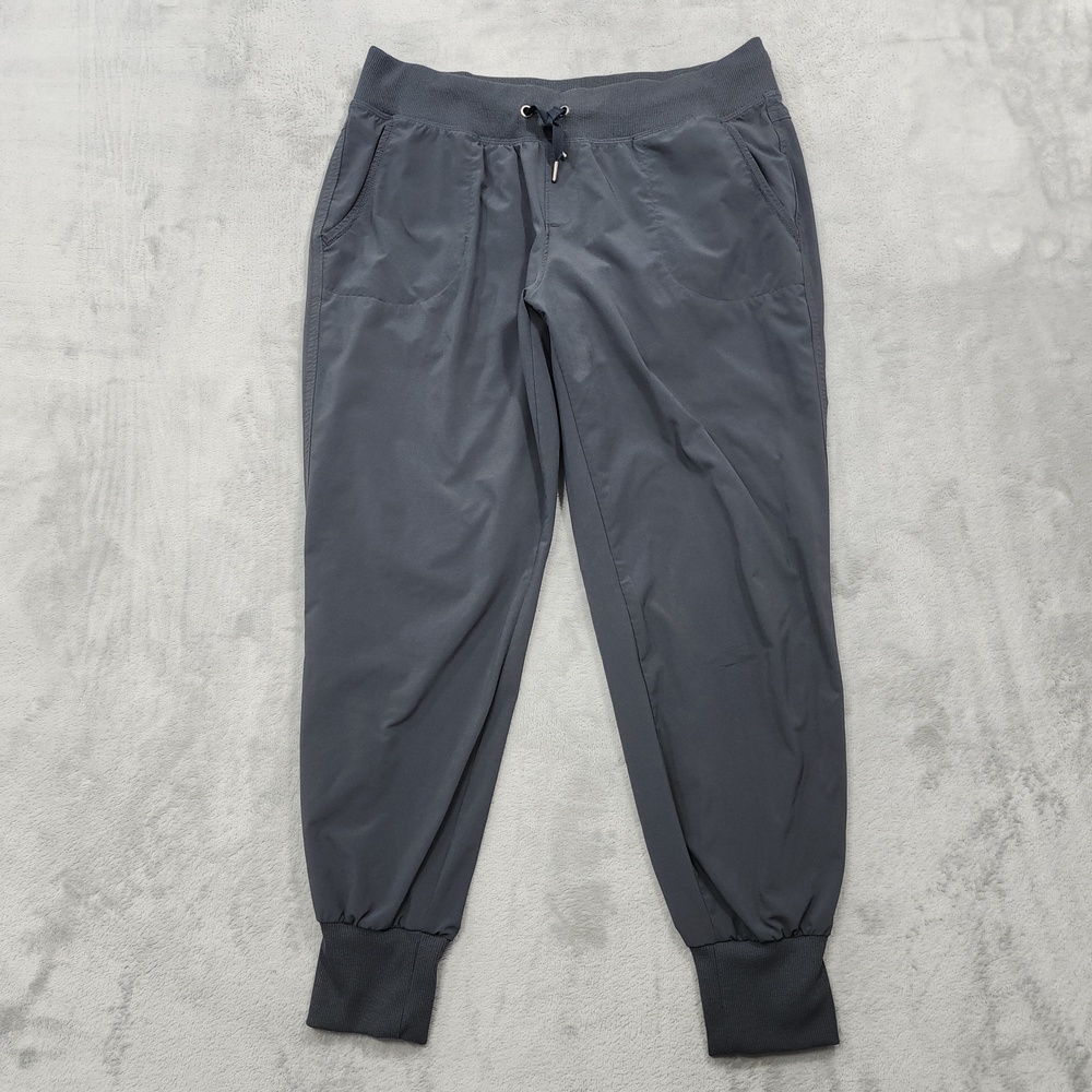 Athleta Pants Womens 6P PETITE Gray City Jogger Woven Drawstring Pockets Yoga